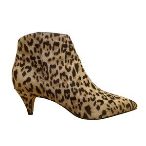 Sam Edelman Women’s Leopard Print Kinsey Leather Pointed Toe Ankle Boots Size 7